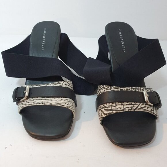 Tiger of Sweden Chunky Heel Ankle Elastic Strap Sandal Size 38 - Picture 6 of 9